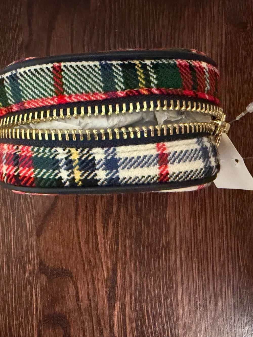 Stony Clover Lane mini plaid pouch; brand new with tags and plastic